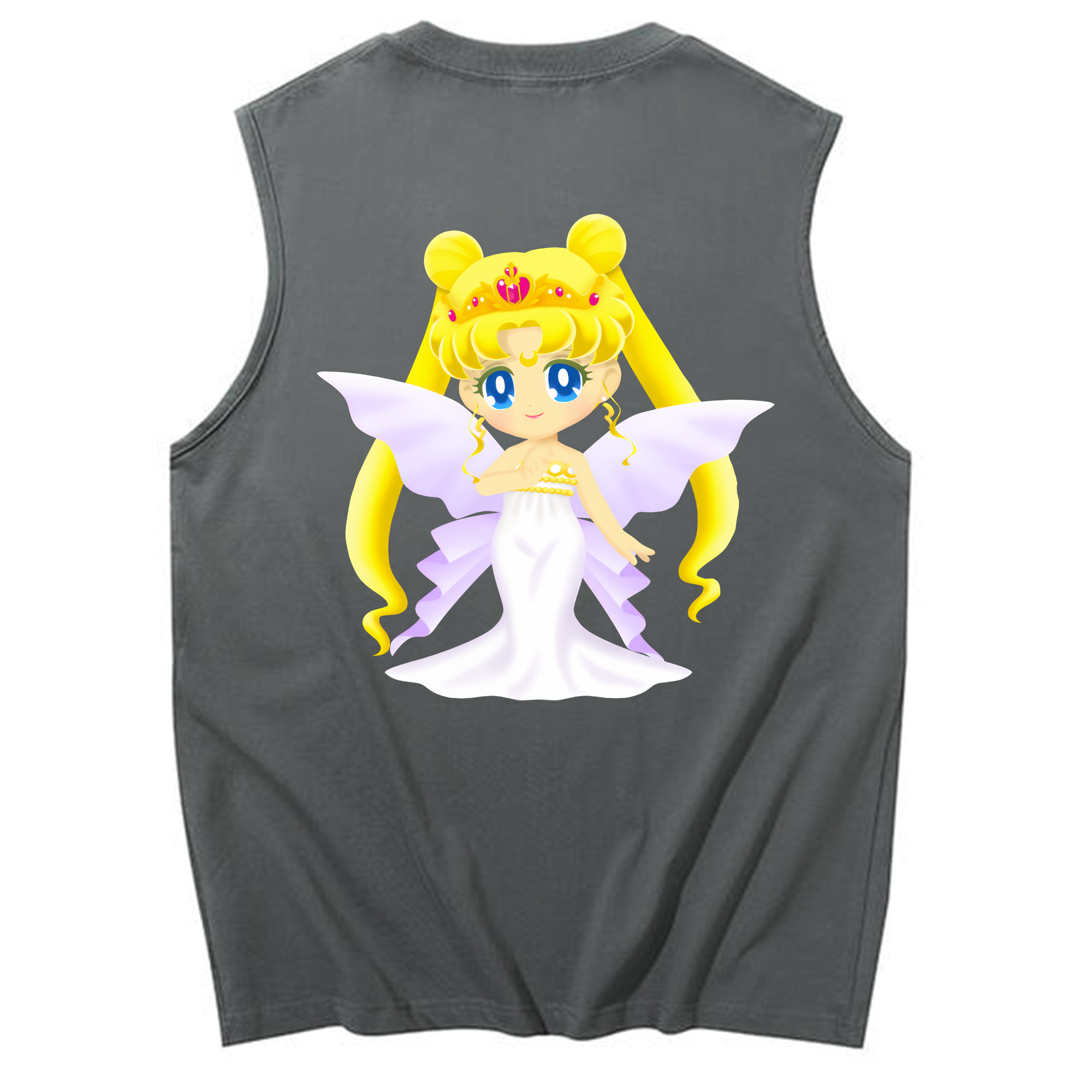 （画像用） 美少女戦士セーラームーン 愛野 美奈子 あいの みなこ Sailor Moon Aino Minako コットン100％タンクトップ（背面プリント）